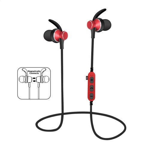 PLATINET IN-EAR BLUETOOTH V4.2 SŁUCHAWKI DOUSZNE + microSD SPORT EARPHONES + MIC PM1060 RED [44465] TE