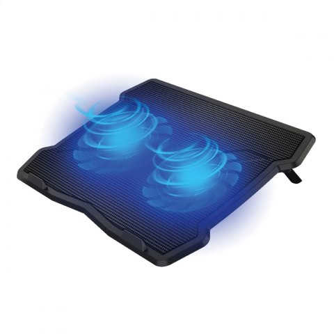 PLATINET LAPTOP COOLER PAD PODKŁADKA CHŁODZĄCA 2 FANS 1000 RPM BLACK [45565]