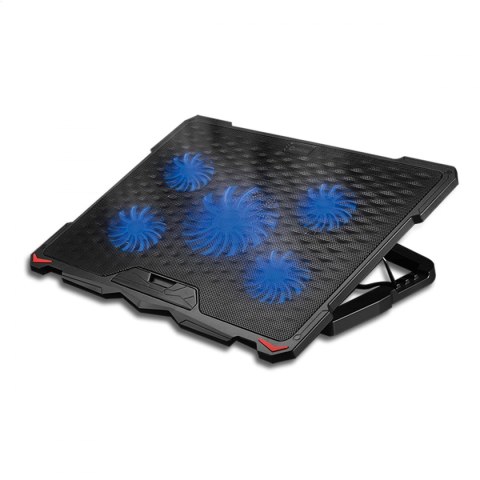 PLATINET LAPTOP COOLER PAD PODKŁADKA CHŁODZĄCA 5 FANS 1500 RMP 2x USB BLACK [45567]