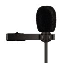 PLATINET LAVALIER LAPEL MICROPHONE MIKROFON KRAWATOWY CLIP BLACK [45462]