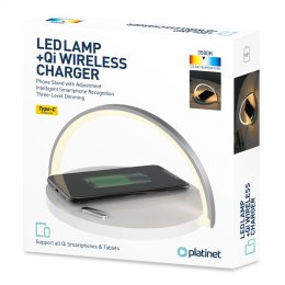 PLATINET LED LAMP LAMPKA BIURKOWA LED WIRELESS CHARGER 10W WITH 2A 1,2M USB-C CABLE [45501]