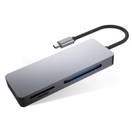 PLATINET MULTIMEDIA ADAPTER CZYTNIK KART PAMIĘCI USB Type-C CARD READER MICRO SD SDHC SDXC CF [44707]
