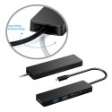 PLATINET MULTIMEDIA ADAPTER Type-C DOCKING STATION 5IN1 HUB HDMI 4K, USB 3.0, USB 2.0, microSD SD READER BLACK