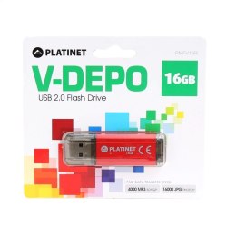 PLATINET PENDRIVE USB 2.0 V-Depo 16GB RED [42178]