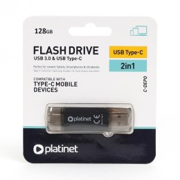 PLATINET PENDRIVE USB 3.0 + Type-C C-Depo 128GB BLACK [45606]