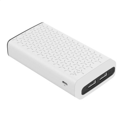 PLATINET POWER BANK 10000mAh 2,1A polymer 2xUSB + AMBIENT LIGHTING WHITE [43795]