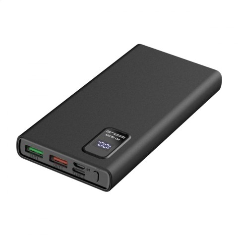 PLATINET POWER BANK 10000mAh Polymer PD 3.0 QC 3.0 LED Screen Black [45726]