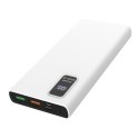 PLATINET POWER BANK 10000mAh Polymer PD 3.0 QC 3.0 LED Screen White [45727]