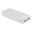 PLATINET POWER BANK 20000mAh POLYMER WHITE + MICRO CABLE KABEL [44813] TE