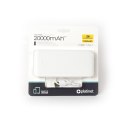 PLATINET POWER BANK 20000mAh POLYMER WHITE + MICRO CABLE KABEL [44813] TE