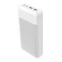 PLATINET POWER BANK 30000mAh Polymer ABS Texture White [45725]