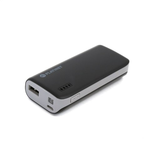 PLATINET POWER BANK 4400mAh + MICRO CABLE KABEL + torch BLACK GRAY [42912] TE