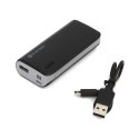 PLATINET POWER BANK 4400mAh + MICRO CABLE KABEL + torch BLACK GRAY [42912] TE