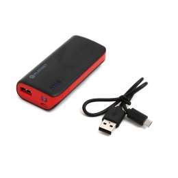 PLATINET POWER BANK 4400mAh + MICRO CABLE KABEL + torch BLACK RED [42916] TE