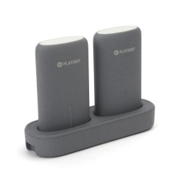 PLATINET POWER BANK DUAL 2 x 5000mAh DOCKING STATION IC GRAY TE [44242]