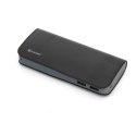 PLATINET POWER BANK 11000 mAh LEATHER BLACK + MICRO USB CABLE + USB-C ADAPTER [43454]