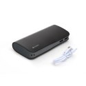 PLATINET POWER BANK LEATHER 11000mAh BLACK + MICRO CABLE KABEL + TypeC adapter [43454]