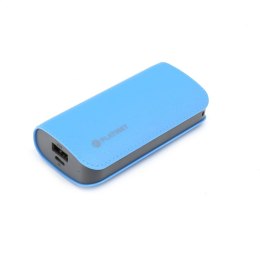 PLATINET POWER BANK LEATHER 5200mAh BLUE + MICRO CABLE KABEL + TypeC adapter [43409]