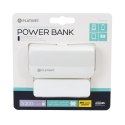 PLATINET POWER BANK LEATHER 5200mAh WHITE + MICRO CABLE KABEL + TypeC adapter [43411]