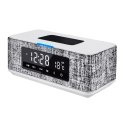 PLATINET SPEAKER GŁOŚNIK "DAILY" BLUETOOTH QI FM CLOCK WHITE [44800]