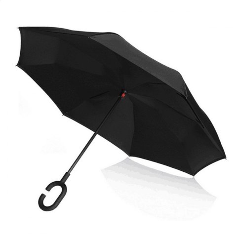 PLATINET UMBRELLA PARASOL C HANDLE SEMI AUTO NYLON BLACK 45006