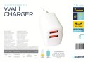 PLATINET WALL CHARGER ŁADOWARKA ŚCIENNA 2xUSB QUICK CHARGE 3.0 18W WHITE [45511]