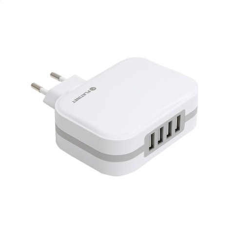 PLATINET WALL CHARGER ŁADOWARKA ŚCIENNA 4xUSB 6,8A + MICRO CABLE KABEL 1m WHITE [43724] TE