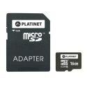 PLATINET microSDHC SECURE DIGITAL + ADAPTER SD 16GB class10 [42209]