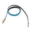 PLATINET ANOLIS UNIVERSAL USB FLAT CABLE KABEL WITH MICRO-LIGHTNING DOUBLE PLUG 1M BLACK-BLUE [43467]