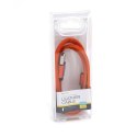 PLATINET ASPER USB LIGHTNING LEATHER CABLE KABEL 1M 2,4A ORANGE TE [43300]