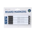 PLATINET DRY ERASE BOARD MARKERS BLACK BLISTER*4 43004