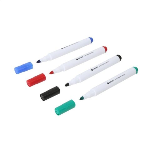 PLATINET DRY ERASE BOARD MARKERS MIX BLACK BLUE RED GREEN BLISTER*4 43005