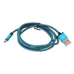 PLATINET HERMES MICRO USB TO USB FABRIC BRAIDED CABLE KABEL 1M BLUE