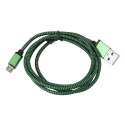 PLATINET HERMES MICRO USB TO USB FABRIC BRAIDED CABLE KABEL 1M GREEN [43304] TE