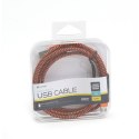 PLATINET HERMES MICRO USB TO USB FABRIC BRAIDED CABLE KABEL 1M ORANGE TE