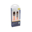 PLATINET INDIGO HORNET USB UNIVERSAL CABLE KABEL 2IN1 MICRO USB & LIGHTNING PLUGS 2M ORANGE [43583]