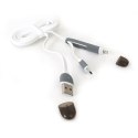 PLATINET INDIGO HORNET USB UNIVERSAL CABLE KABEL 2 IN 1: MICRO USB & LIGHTNING PLUGS WHITE 42874 TE