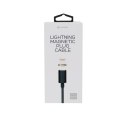 PLATINET MAGNETO LIGHTNING USB CABLE KABEL WITH 2X MAGNETIC PLUGS 1,2M BLACK [43608]