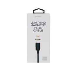 PLATINET MAGNETO LIGHTNING USB CABLE KABEL WITH 2X MAGNETIC PLUGS 1,2M BLACK [43608]
