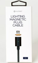 PLATINET MAGNETO LIGHTNING TO USB CABLE KABEL WITH MAGNETIC PLUG 1,2M BLACK (43959)