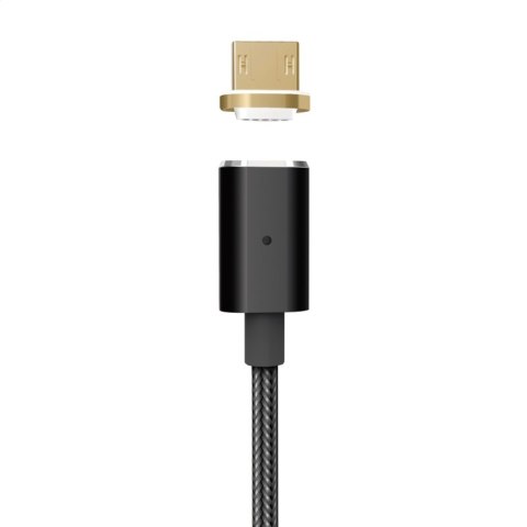 PLATINET MAGNETO MICRO USB TO USB CABLE KABEL WITH 2X MAGNETIC PLUGS 1,2M BLACK [43607]