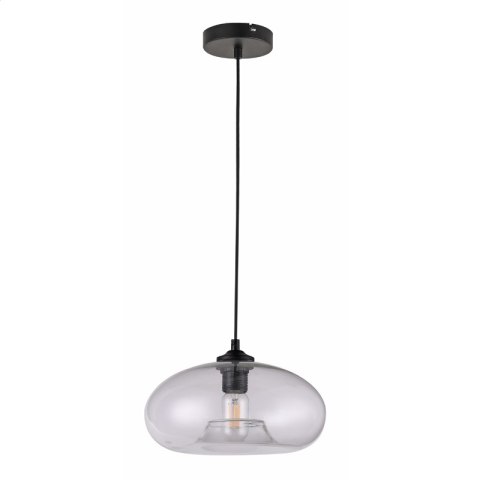 PLATINET PENDANT LAMP LAMPA SUFITOWA DAFNE P351-1A E27 GLASS+METAL CLEAR 27x24 [44011]