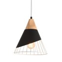 PLATINET PENDANT LAMP LAMPA SUFITOWA IRIS P150369 E27 METAL+WOOD BLACK 25x25 [44023]