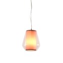 PLATINET PENDANT LAMP LAMPA SUFITOWA SELENE P161040 E27 GLASS+FABRIC CLEAR 19x21 [44020]