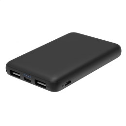 PLATINET POWER BANK 5000mAh POLYMER 2.1A TYPE-C DUAL INPUT DUAL OUTPUT BLACK + TYPE-C CABLE KABEL [45216]