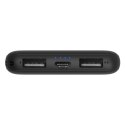 PLATINET POWER BANK 5000mAh POLYMER 2.1A TYPE-C DUAL INPUT DUAL OUTPUT BLACK + TYPE-C CABLE KABEL [45216]