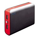 PLATINET POWER BANK 6000mAh + MICRO CABLE KABEL + torch BLACK RED [43180] TE