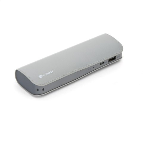 PLATINET POWER BANK LEATHER 7200mAh GREY + MICRO CABLE KABEL TE [43414]