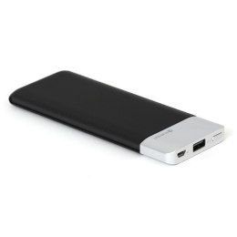 PLATINET POWER BANK LEATHER 8000mAh 2,1A polymer 1xUSB BLACK [43790]