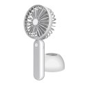 PLATINET RECHARGEABLE DESK FAN WIATRAK BIURKOWY 1200MAH 3 STEPS WHITE GREY 3W [45246]